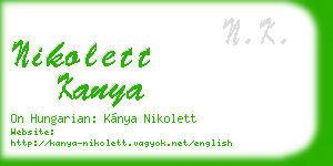 nikolett kanya business card